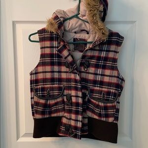 Zip up and button vest